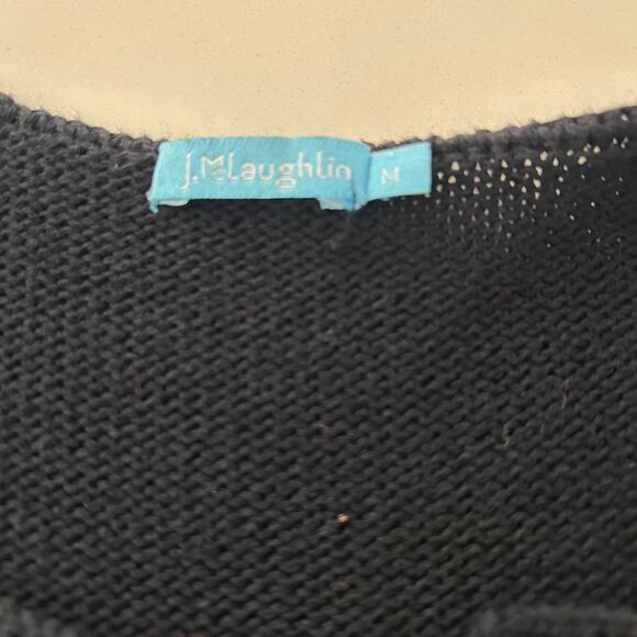 J. McLaughlin Cardigan SZM Open Front Navy Blue Sweater Womens - Picture 6 of 10